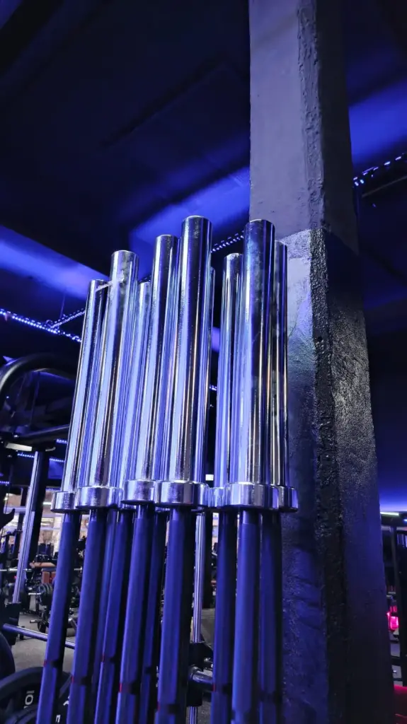 Barra Olimpica 15kg c/ 4 rulemanes 2.Mt c/300kg Cromada V-F050