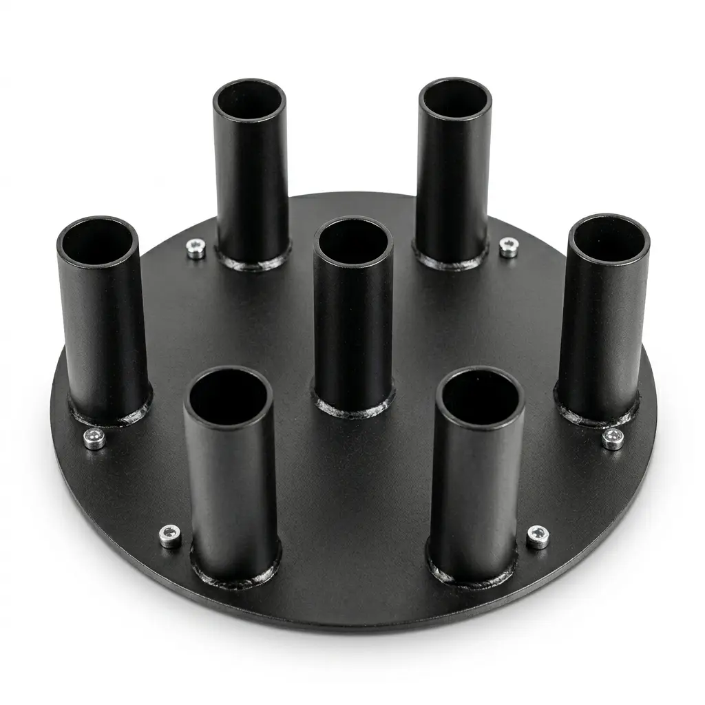 Rack Porta Barra Vertical p/ 7 Unidades V-R041