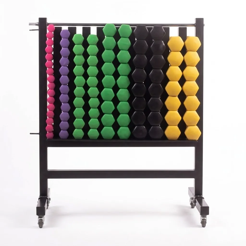 [V-F104] Rack Porta Mancuernas Ladys P/ 44 Pares V-F104