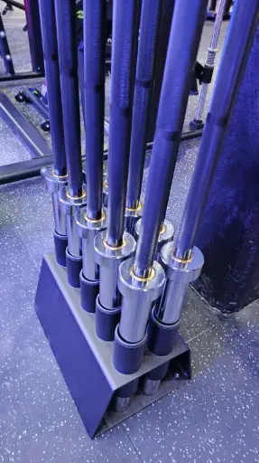 [V-F052] Barra Olimpica 20kg c/ 4 rulemanes 2.20Mt c/450kg Black Cromada V-F052