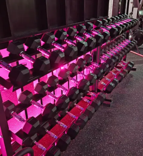 [V-R057] Rack Porta Mancuerna Hexagonal P/ 13 Pares 3 pisos